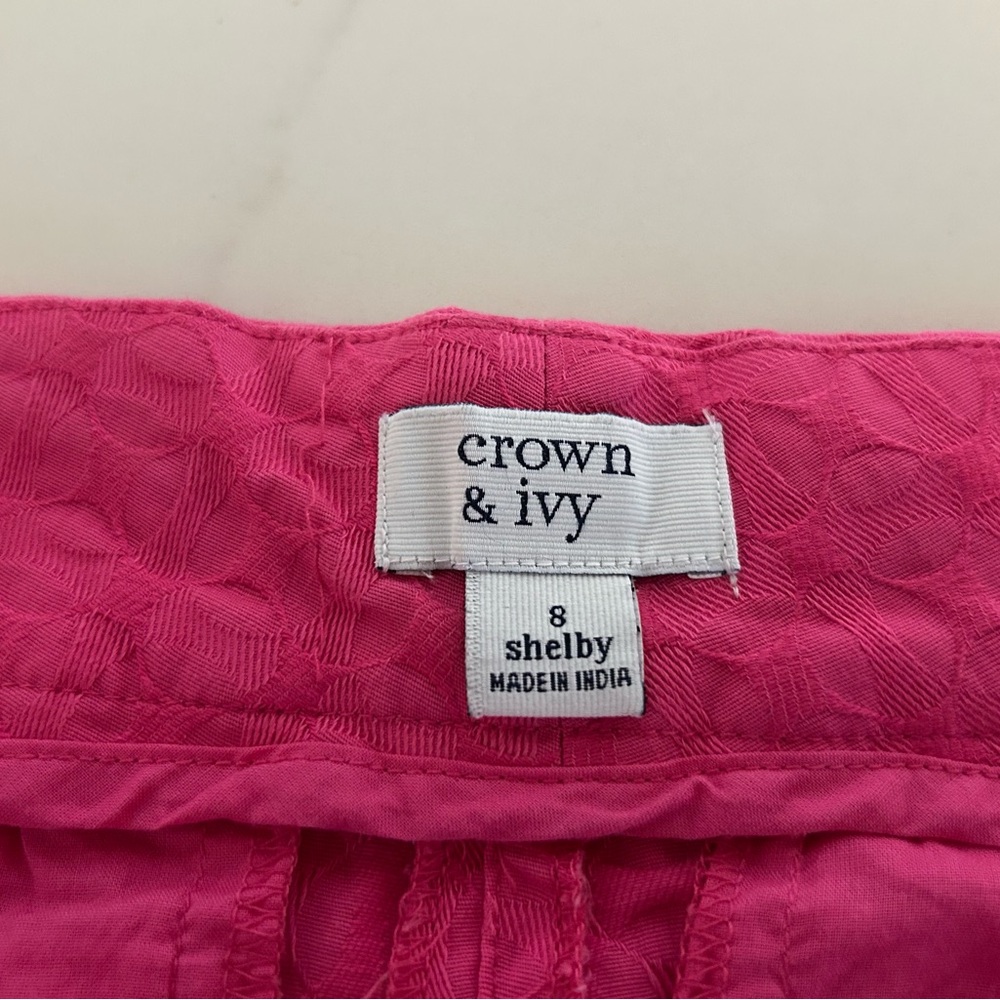 Crown & Ivy Fuchsia Textured Shorts - Picture 3 of 3